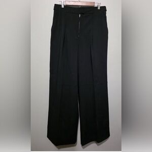 ZARA Women’s High Rise Wide Leg Black Dress Trousers, Nice Tailored Style